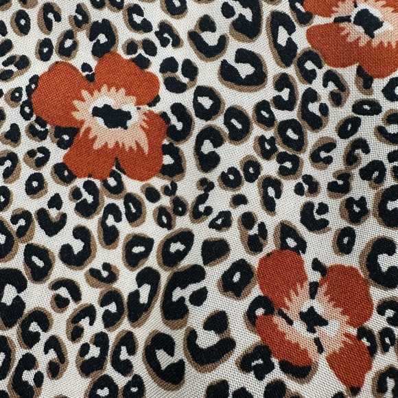 NWT Uncle Frank Floral Leopard Print Tunic Shift Dress Babydoll Boho M/L - Picture 10 of 11